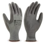 PAQ. 12UDS. GUANTE DE POLIÉSTER CON RECUB.DE PU GRIS